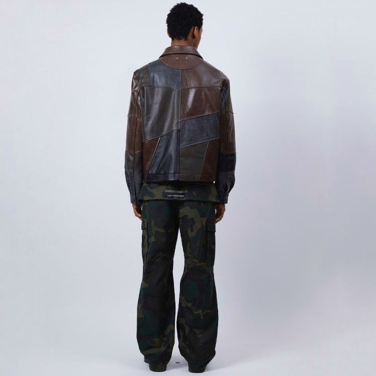 【残り一点】Unisex Patchwork Leather Jacket