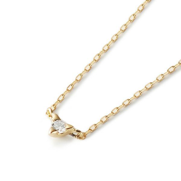 【お取り寄せ注文可能】K18 Triangle Dia Necklace(GOLD)