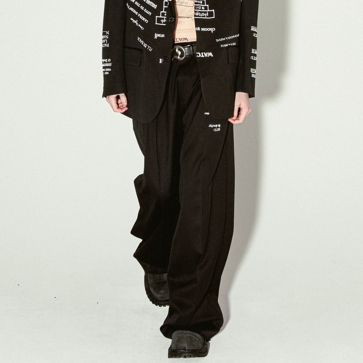 【残り一点】"TATTOO" Adjuster Wide Slacks
