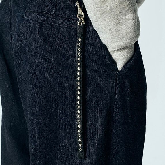 【残り一点】Studs Leather Long Key Ring