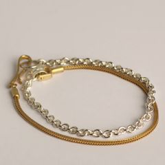【お取り寄せ注文可能】Double Layer Bracelet A: Foxtail Chain