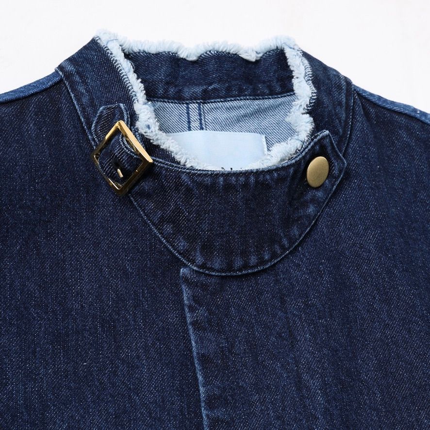 CULLNI - 【残り一点】Cut-off Band Collar Denim Coat | ACRMTSM ...