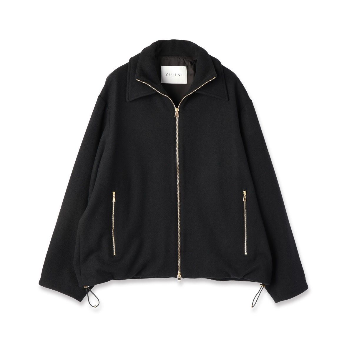 【残り一点】Lamb Wool Melton Double Collar Zip Up Jacket