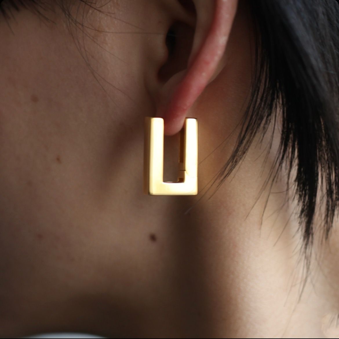 【残り一点】Square Hoops(GOLD)