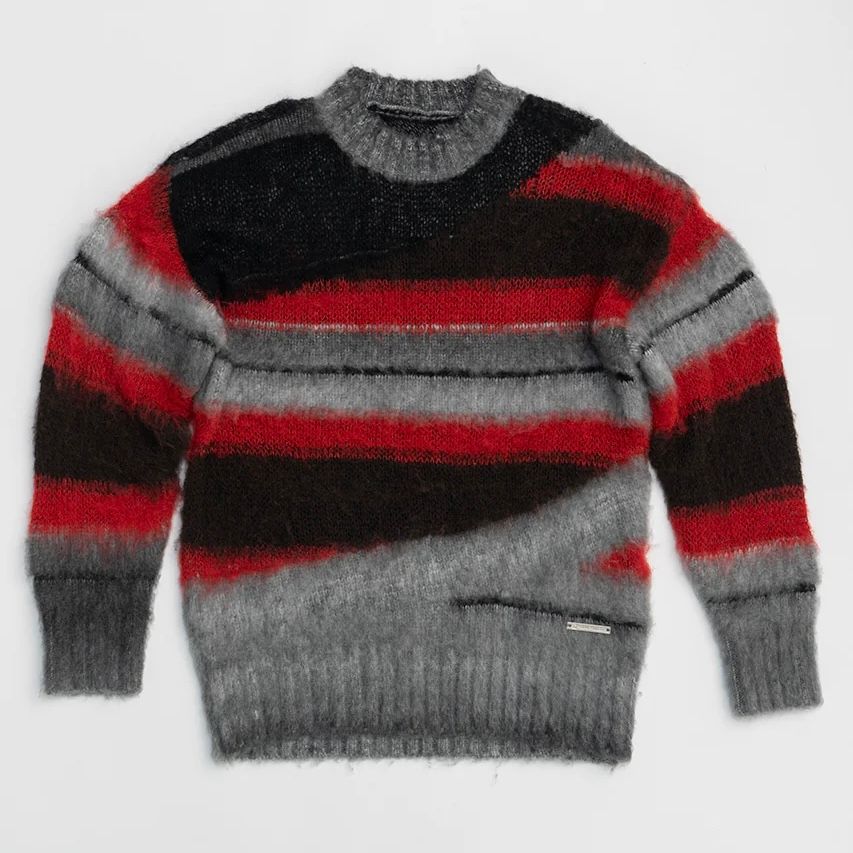 【残り一点】Mohair Border Knit