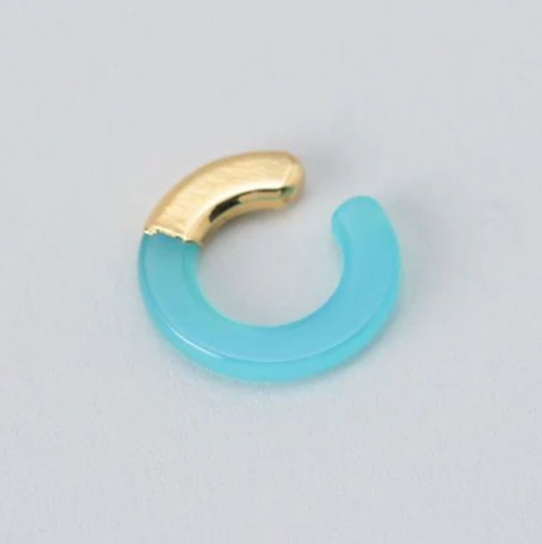 PREEK - 【残りわずか】Ukishima Sea Blue Chalcedony Ear Cuff(片耳用