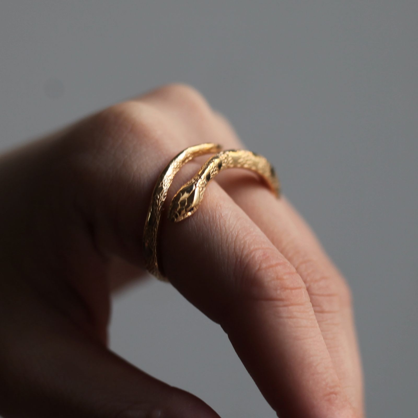 【お取り寄せ注文可能】蛇ダブルリング(GOLD)