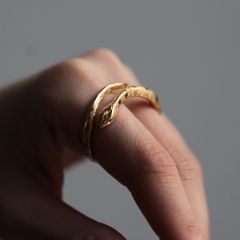 【お取り寄せ注文可能】蛇ダブルリング(GOLD)
