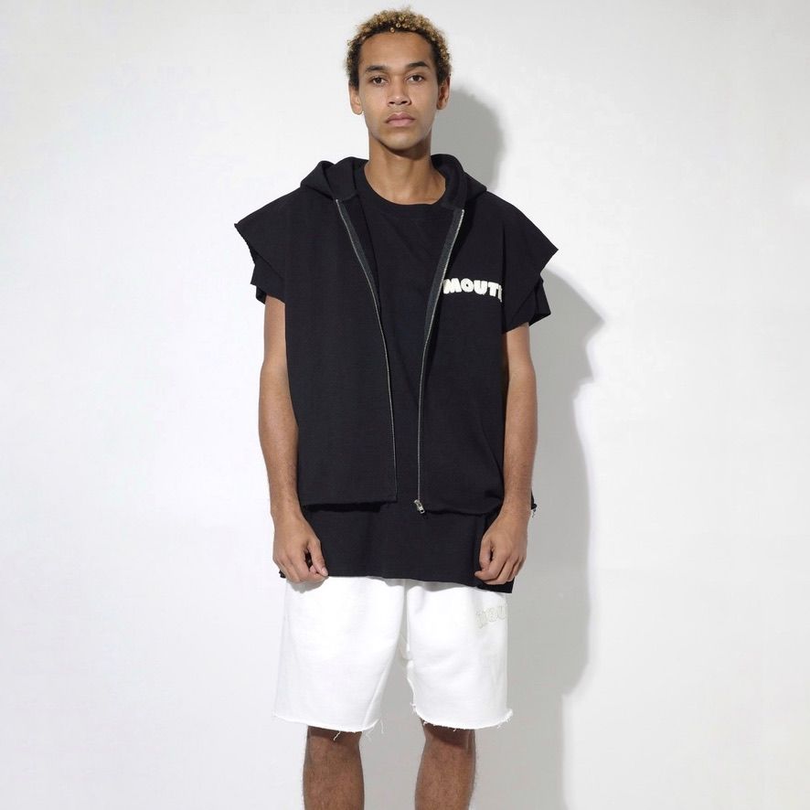 【残り一点】Cut Off Wide Zip N/S Sweat Hoodie