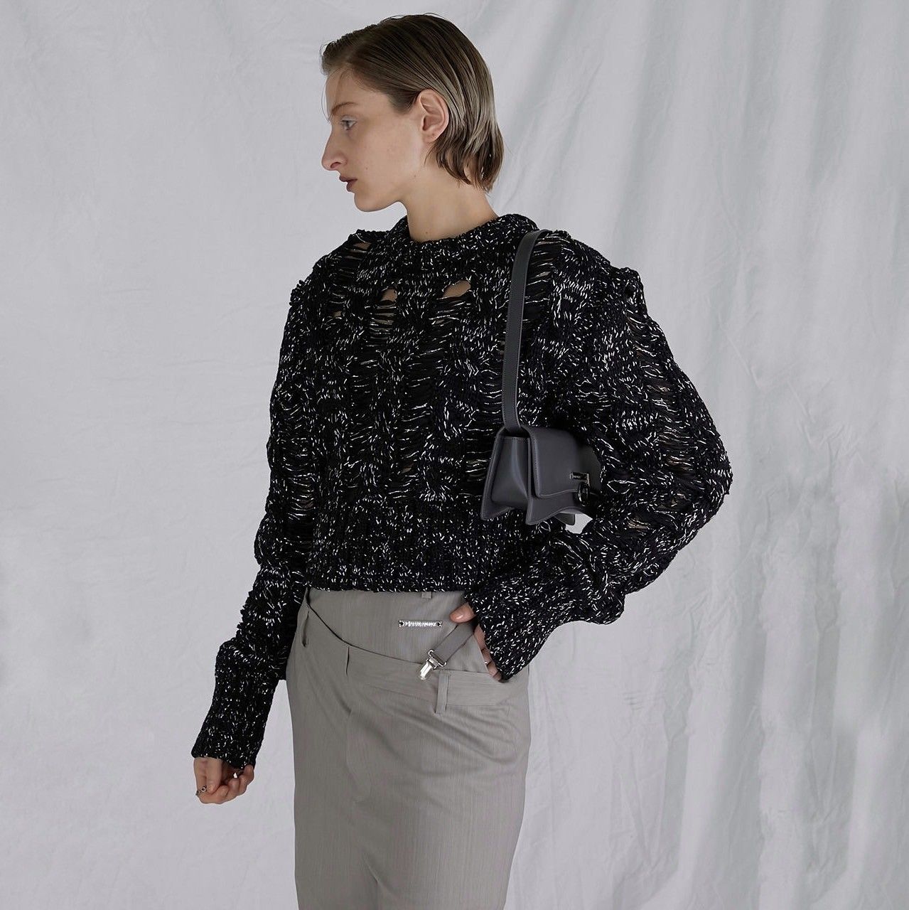 【残り一点】Lame Cable Knit Pullover