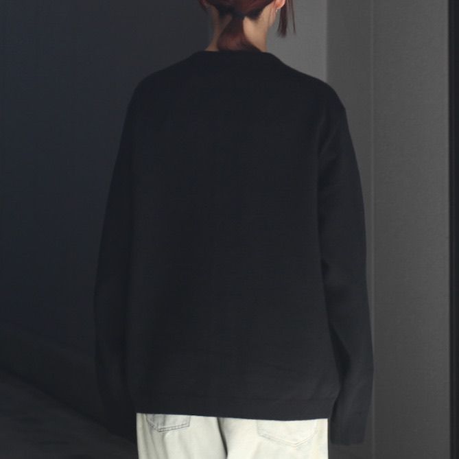 【残りわずか】Extra Fine Wool Knit Crew Neck Cardigan
