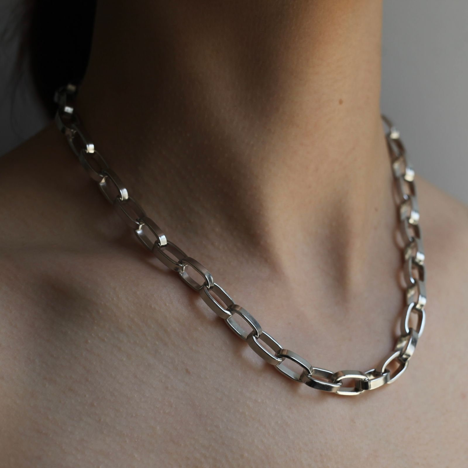 【残り一点】Flat Chain Necklace(SILVER)