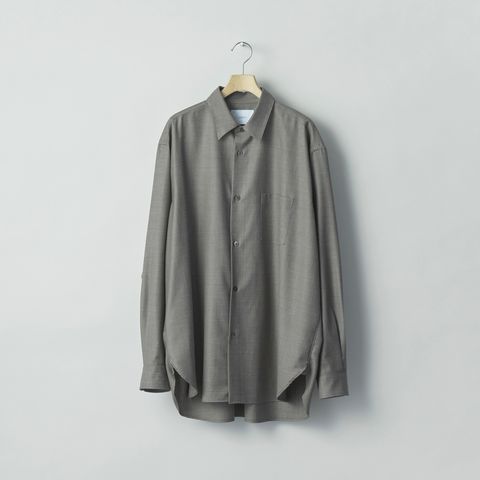 【残り一点】Extra Fine Wool Oversized Regular Collar Shirt