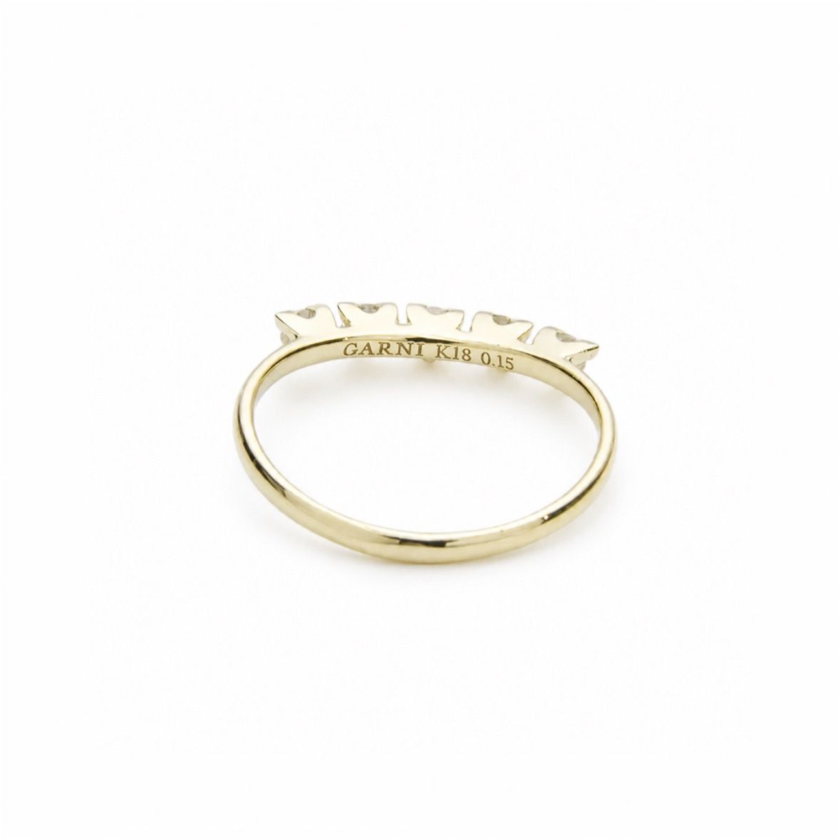 【お取り寄せ注文可能】Triangle 5Dia Ring(K18 YELLOW GOLD)