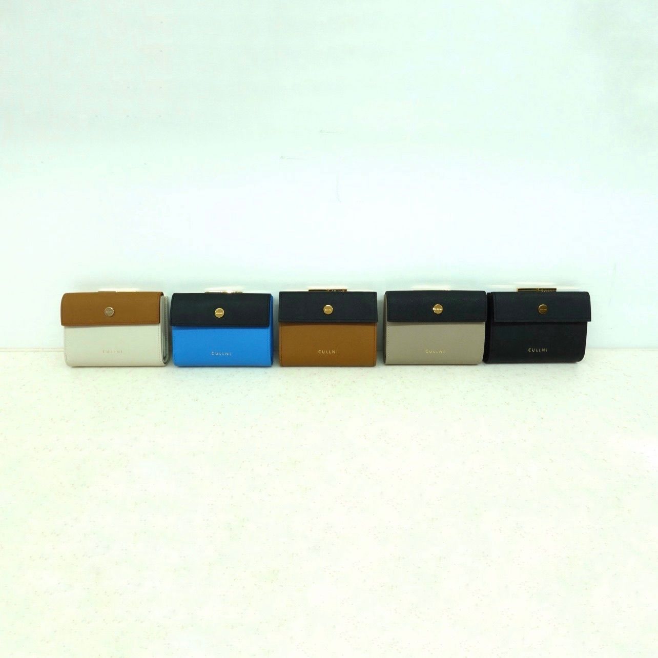 【残り一点】Leather Flap Mini Wallet With A Clasp