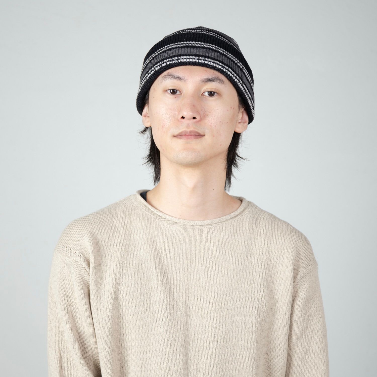 【残り一点】RV Border Short Beanie