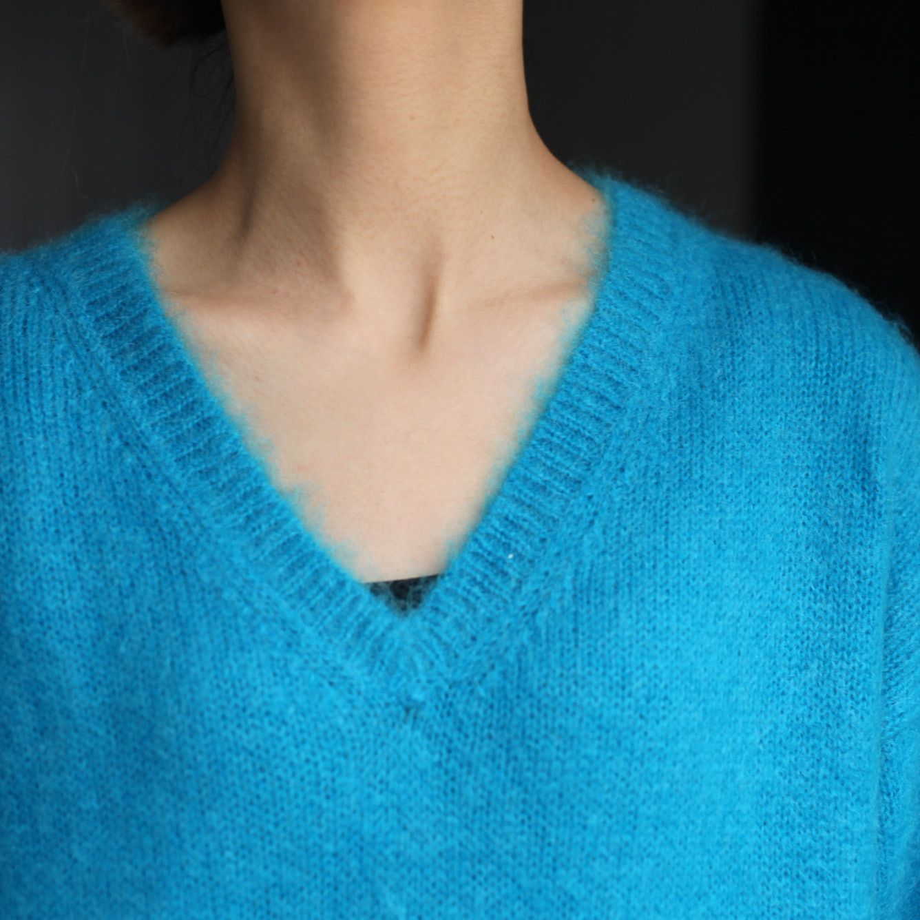 omar afridi 22aw v neck mohair knit grey ニット/セーター 新作 
