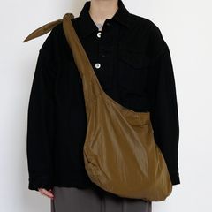 【残り一点】Knotted Leather Like Nylon Shoulder Bag