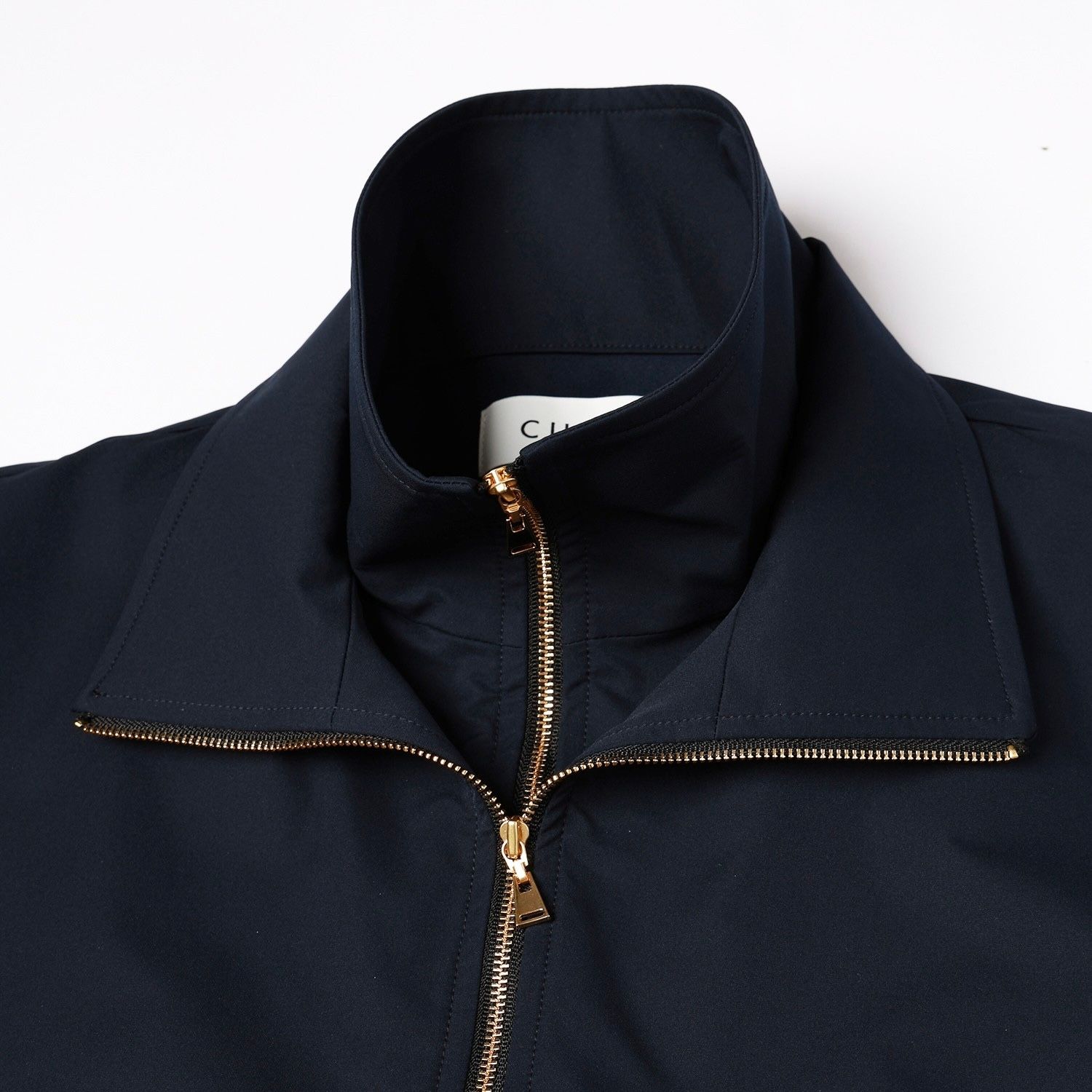 【残り一点】Stretch Double Cloth Layered Stand Collar Pullover