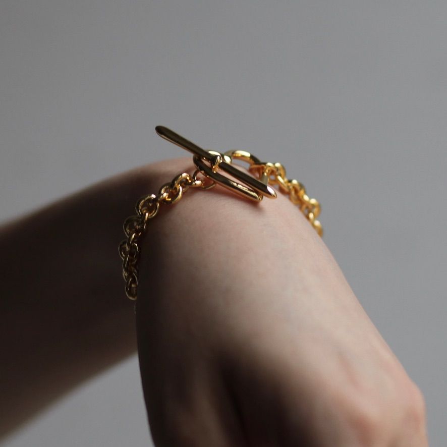 【残りわずか】Heart Bracelet_Small Link(GOLD)