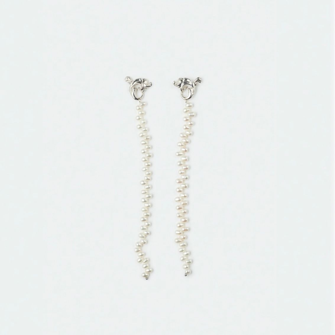 【お取り寄せ注文可能】Baroque Pearl Twin Univen Long Earrings