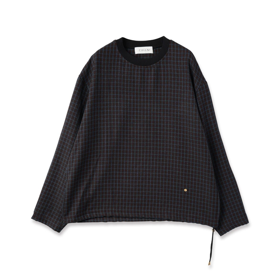【残り一点】Check Drawstring Long Sleeve Pullover