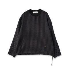 【残り一点】Check Drawstring Long Sleeve Pullover