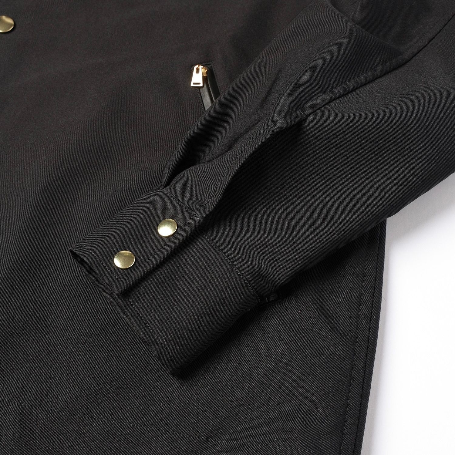 【残り一点】Chambray Gabardine Dot Button Coach Jacket