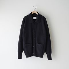 【残りわずか】Fine Alpaca Knit Collared Cardigan