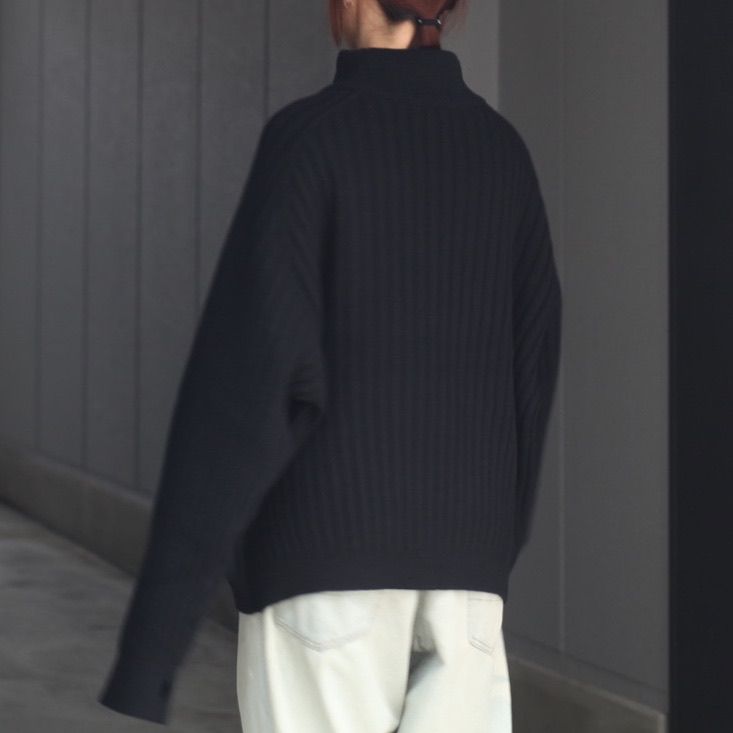 【残り一点】Wide Rib Highneck Sweater