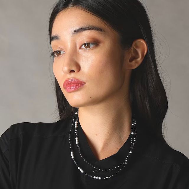 【残り一点】ビーズネックレス(BLACK)