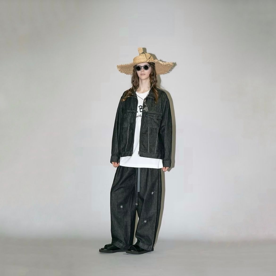 【残り一点】12.5OZデニムブルゾン(ONE WASH)