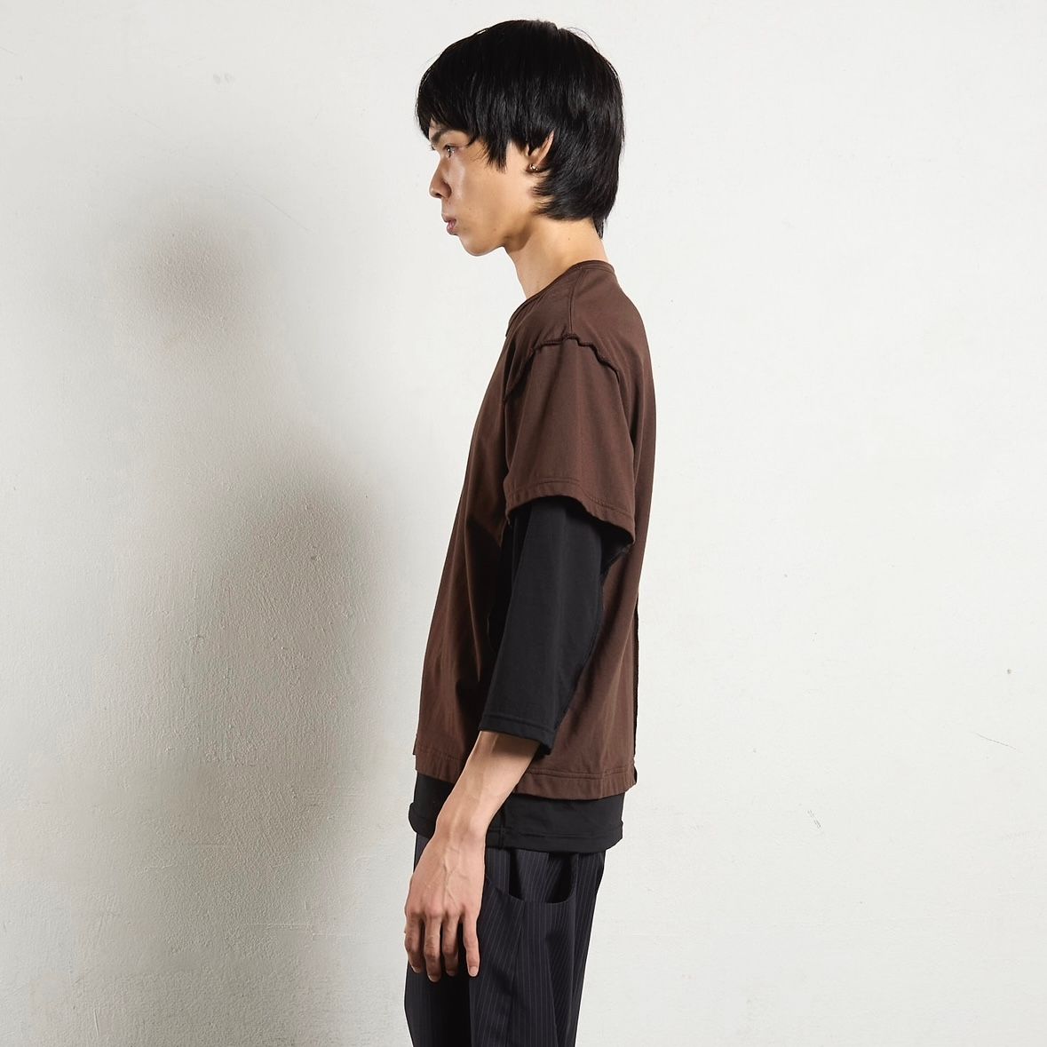 【残り一点】Double Layered 3/4 Sleeve T-Shirt