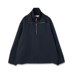 【残り一点】Stretch Double Cloth Layered Stand Collar Pullover