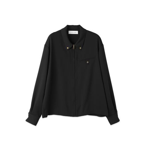 【残り一点】Dry Stretch Cloth Button-Tab Pocket Zip Up Shirt