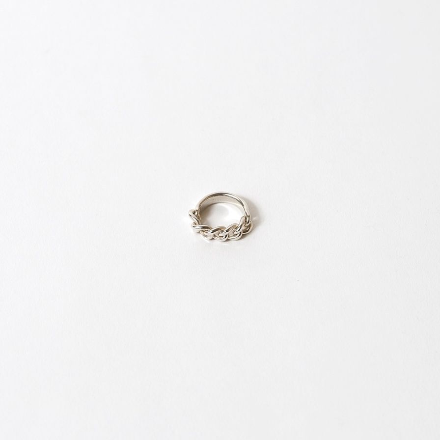 【お取り寄せ注文可能】Curb Chain ID Ring_S(WHITE)