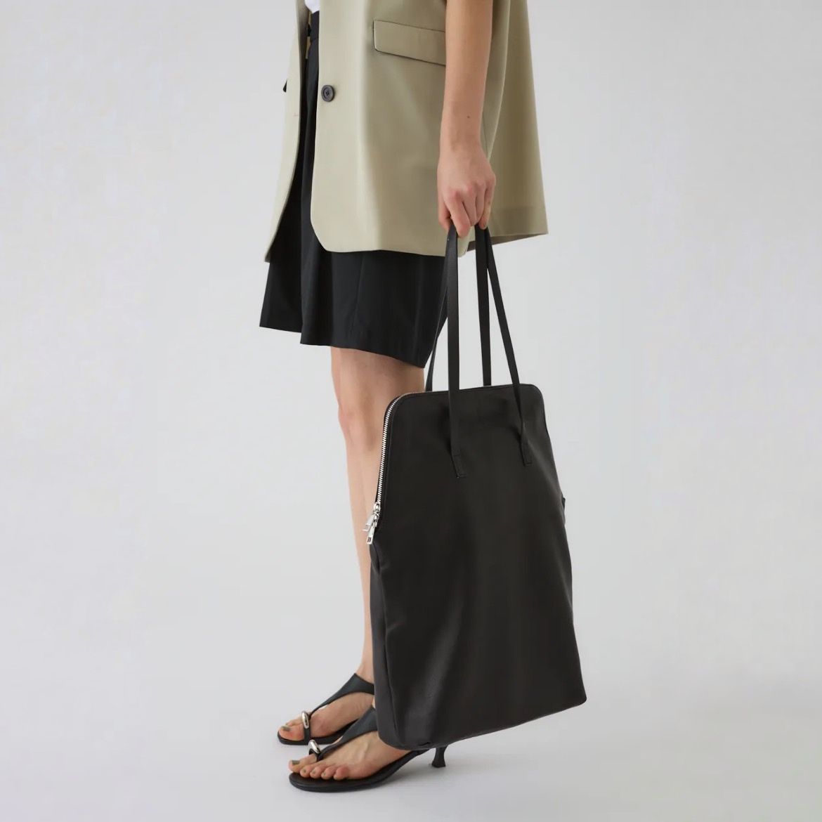 【残り一点】W Zip Leather Bag