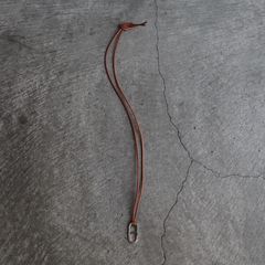 【残り一点】Anchor Leather Necklace Small(BEIGE LEATHER×SILVER)