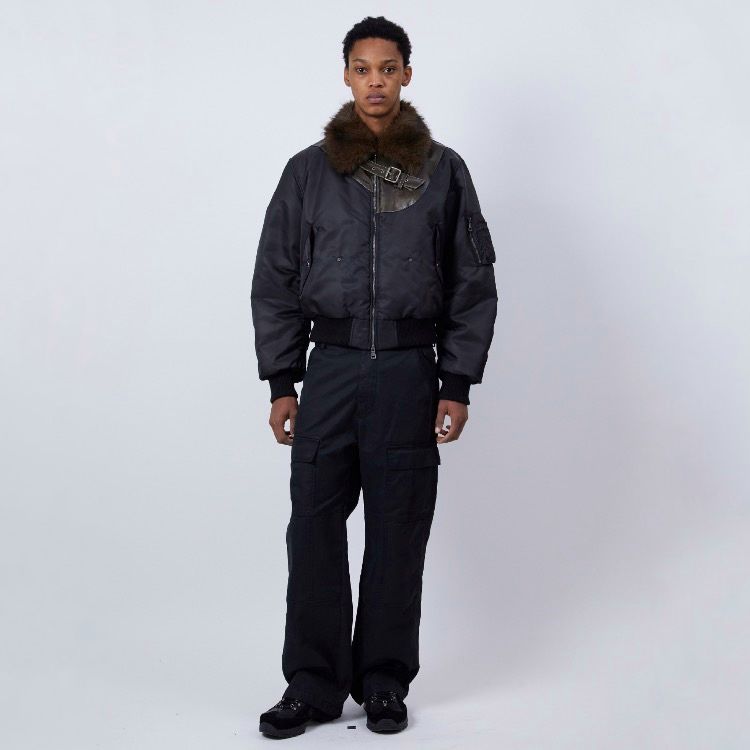 【残り一点】Fur Collar Leather Patch MA-1 Bomber