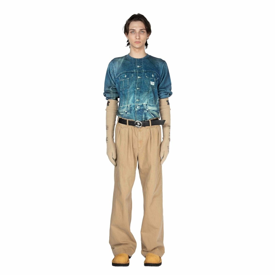 【残り一点】Tuck In Denim Transcription Knit