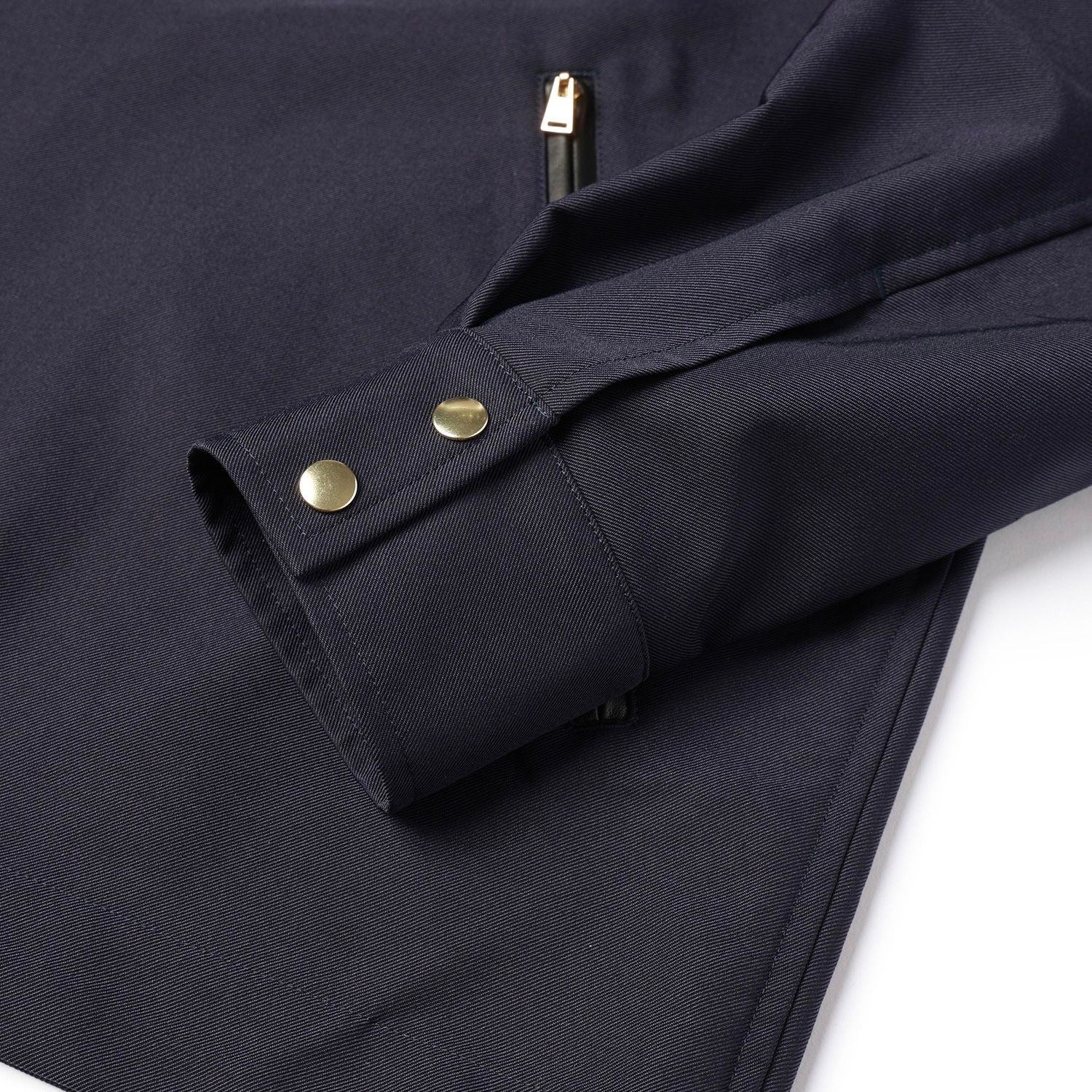 【残り一点】Chambray Gabardine Dot Button Coach Jacket