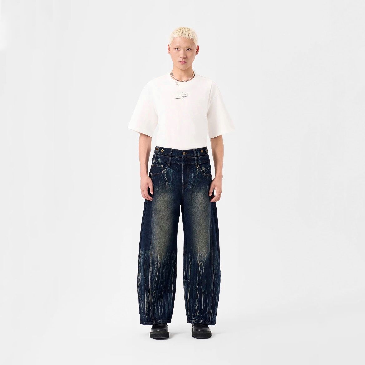 【残り一点】Gradient Tie Dye Denim Trousers