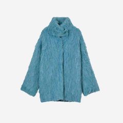 【残り一点】Big Collar Knit Fur Jacket