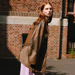 【残り一点】Patchwork Fake Leather Jacket