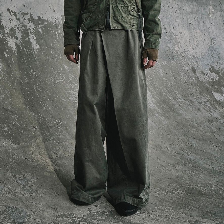 【残り一点】Wrapped Work Trousers With Night-Cut(AGED TWILL)