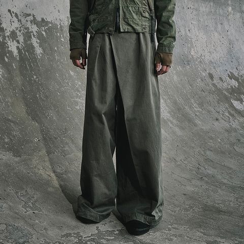 【残り一点】Wrapped Work Trousers With Night-Cut(AGED TWILL)