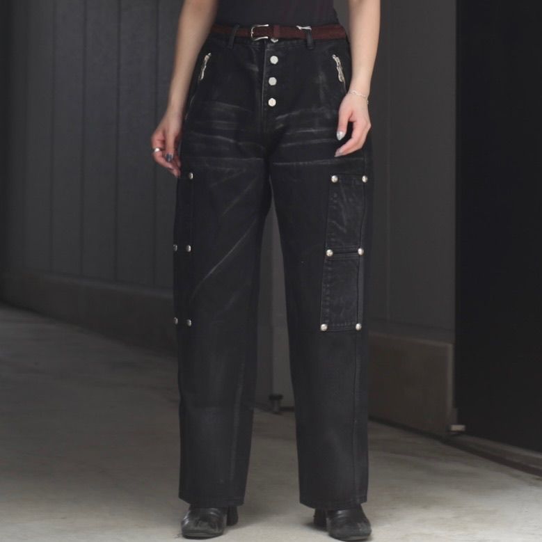【THUG CLUB】関税込☆Leave a Trace Denim Pants Black THUG CLUB - Leave a Trace Denim Pants | HBX - Globally