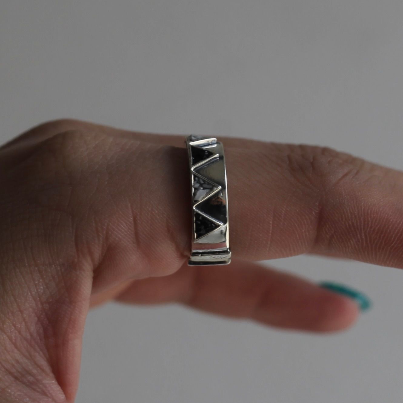 【残り一点】Great Mountain Ring(ONYX×HOWLITE)