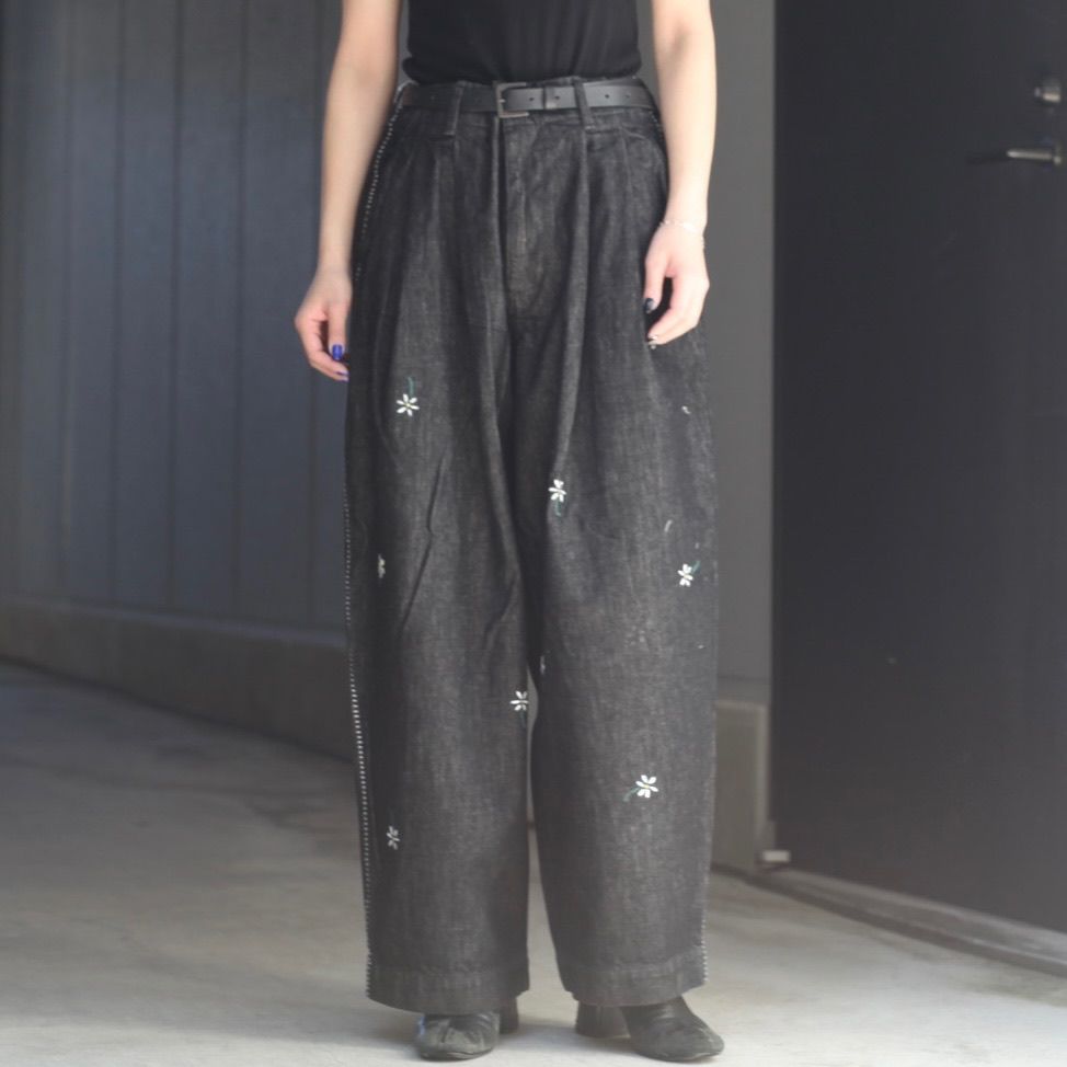 【残り一点】12.5OZワイドデニムパンツ(PRINTED_ONE WASH)