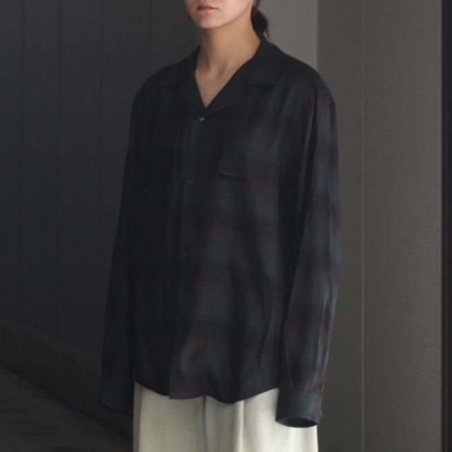 【残り一点】Plaid Open Collar Shirts